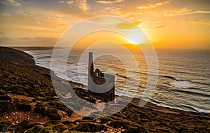 Towanroath Abandoned Tin Mine sunset