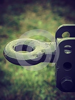 Towbar in agricultural machine