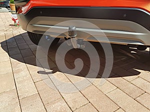 Towbar with cable connection