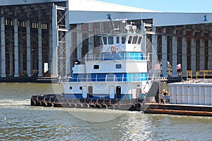 Towboat at Port Fourchon, Louisiana photo