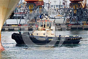 Towboat at work photo