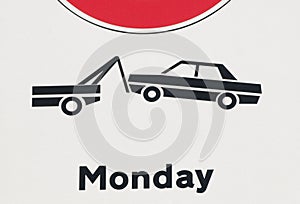 Towed away sign