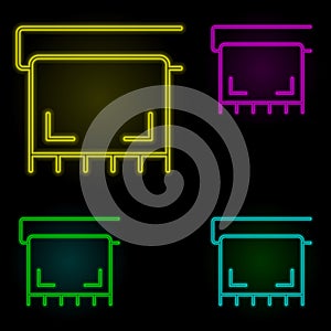 Towel carwash neon color set icon. Simple thin line, outline  of car wash icons for ui and ux, website or mobile application