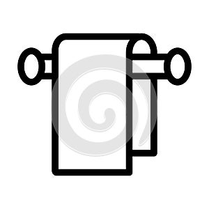 Towel Rack Vector Thick Line Icon For Personal And Commercial Use