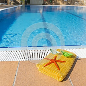 Towel at the swimming pool