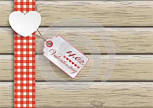 Towel Wood Hearts Price Sticker Valentinstag photo