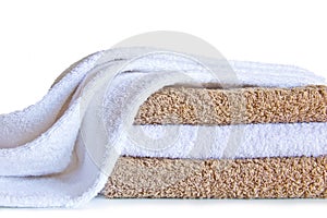 Towels isolated on a white background