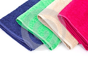 Towels, located on a white background