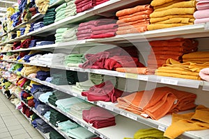 Towels in shop photo