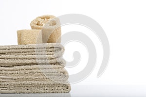 Towels and sponges photo