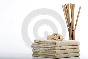 Towels and sponges photo