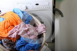 Towels in washing machine cloths