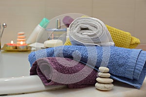 Towels wellnes spa soap relax