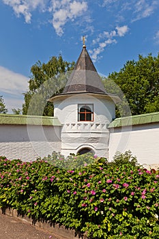 Tower (1689) of St Boris and Gleb monastery in Dmitrov, Russia