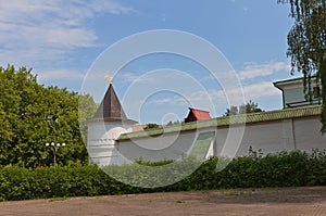 Tower (1689) of St Boris and Gleb monastery in Dmitrov, Russia