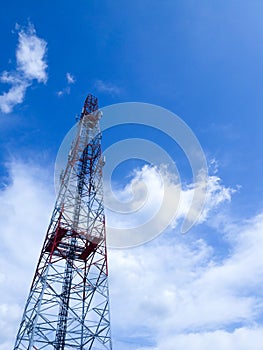 Tower again blue sky  BTS installation