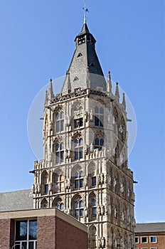 Tower ancient city hall, Cologne, Germany
