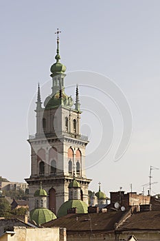 Tower of the Assumption Cathedral in Lviv