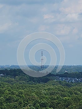 Tower att t-mobile verizon technician views Pittsburgh Allegheny view