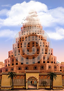 Tower of Babel from Bible Genesis photo