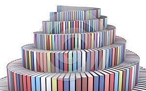 Tower of Babel created from books photo