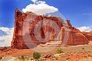 Tower Babel Rock Formation Canyon Arches National Park Moab Utah