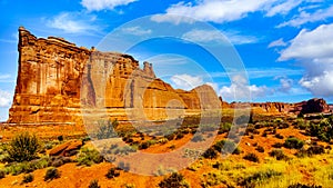 The Tower of Babel, a Sandstone Formation along the Arches Scenic Drive in Arches National Park