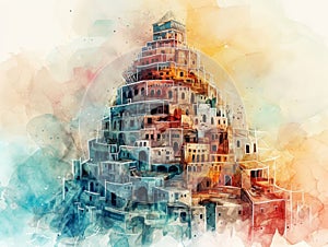 The Tower of Babel: Symbol of Human Ambition AI Generated