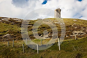 Tower at Banba`s Crown. Malin Head. Inishowen. county Donegal. Ireland photo