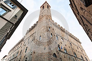 Tower of Bargello palce in Florence city photo