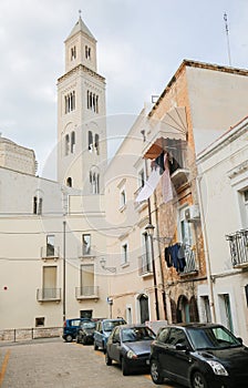 Tower of Bari Cathedral of San Sabino in Bari, Italy