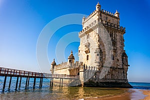 Tower of Belem at sunny day, Lisbon