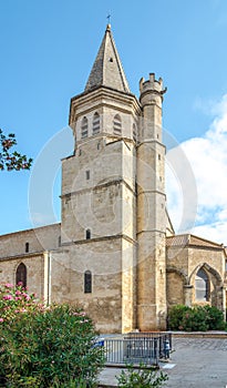 Tower bell of Madeleine church in Beziers - France