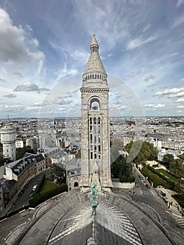 Tower bell at the Sacred Heart of Montmartre in Paris, France