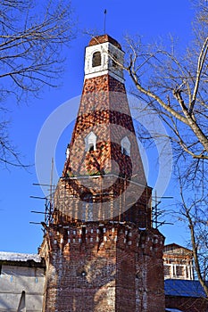 Tower Blacksmith Simonov Monastery in Moscow, Russia