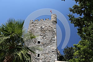 Tower of Bodrum Castle in Turkey