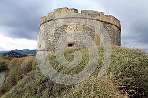 Tower in Bosa village Sardinia Italy