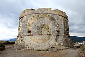 Tower in Bosa village Sardinia Italy