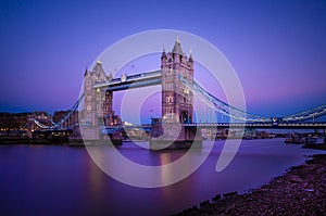 Tower Bridge Bascule bridge in London, England