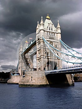 Tower Bridge by cloudy day