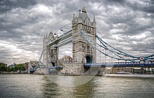 Tower Bridge on a cloudy day