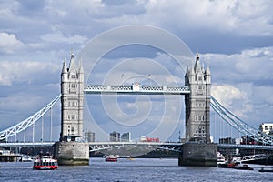 Tower bridge crossing London England