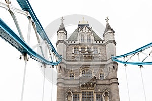 Tower Bridge detail in a sunny day