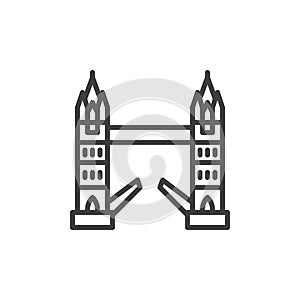 Tower bridge line icon