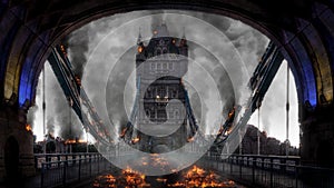 Tower Bridge London Burning