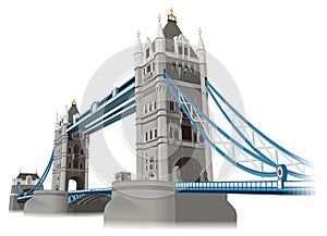 tower bridge london england travel vector illustration transparent background