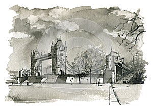 Tower Bridge, London Illustration photo