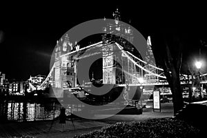 Tower bridge London by night