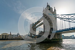 Tower Bridge London, an old bridge over the river Thames, United Kingdom, Great Britain, England