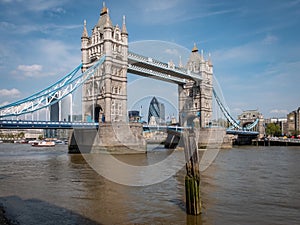 Tower Bridge London spanning the river Thames